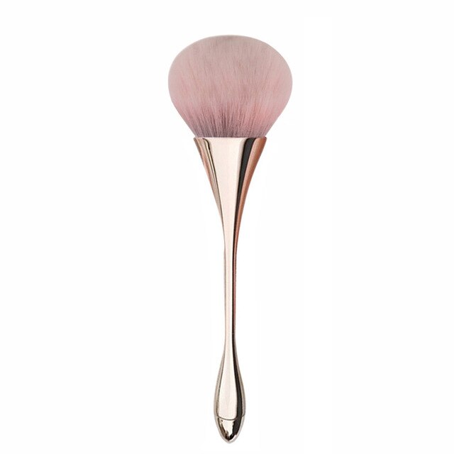 Large Rose Gold Powder Blush Brush Professional Cosmetic Brushes Set Face Contour Brush Eye Shadow Lip Brush Beauty Makeup Tool