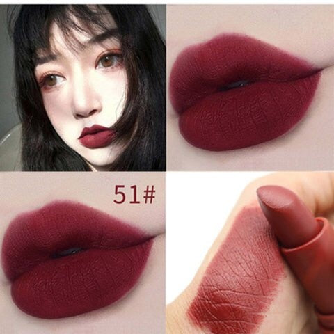 Miss Rose matte lipstick sexy red dark vampire Jujube red lipstick waterpoof long lasting 7 colors 3.8 brown lipstick MS058