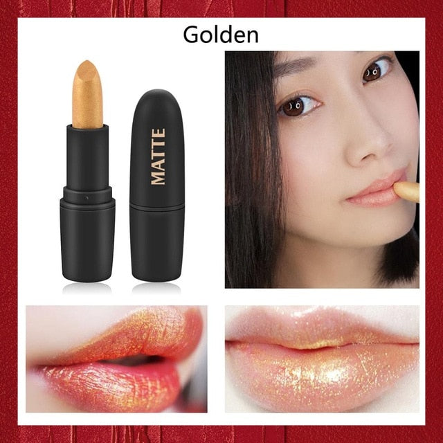 Miss Rose matte lipstick sexy red dark vampire Jujube red lipstick waterpoof long lasting 7 colors 3.8 brown lipstick MS058