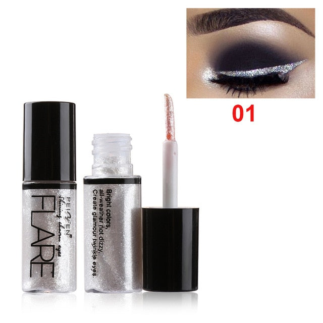 1PC Long Lasting Shiny Waterproof Liquid Glitter Eyeliner Eyeshadow Makeup Metallic Eye Liner Pen Eye Beauty Party Makeup Tools