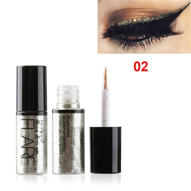 1PC Long Lasting Shiny Waterproof Liquid Glitter Eyeliner Eyeshadow Makeup Metallic Eye Liner Pen Eye Beauty Party Makeup Tools