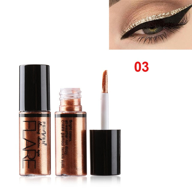 1PC Long Lasting Shiny Waterproof Liquid Glitter Eyeliner Eyeshadow Makeup Metallic Eye Liner Pen Eye Beauty Party Makeup Tools