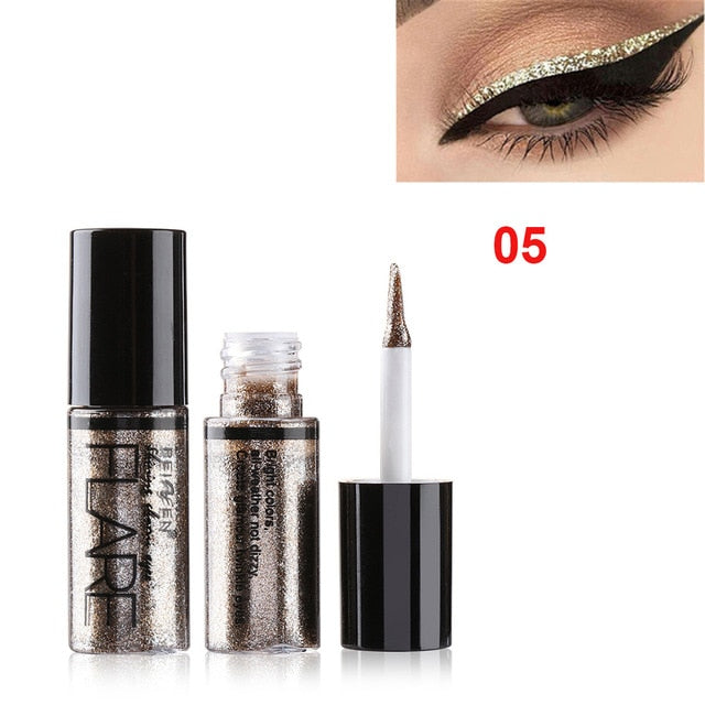 1PC Long Lasting Shiny Waterproof Liquid Glitter Eyeliner Eyeshadow Makeup Metallic Eye Liner Pen Eye Beauty Party Makeup Tools