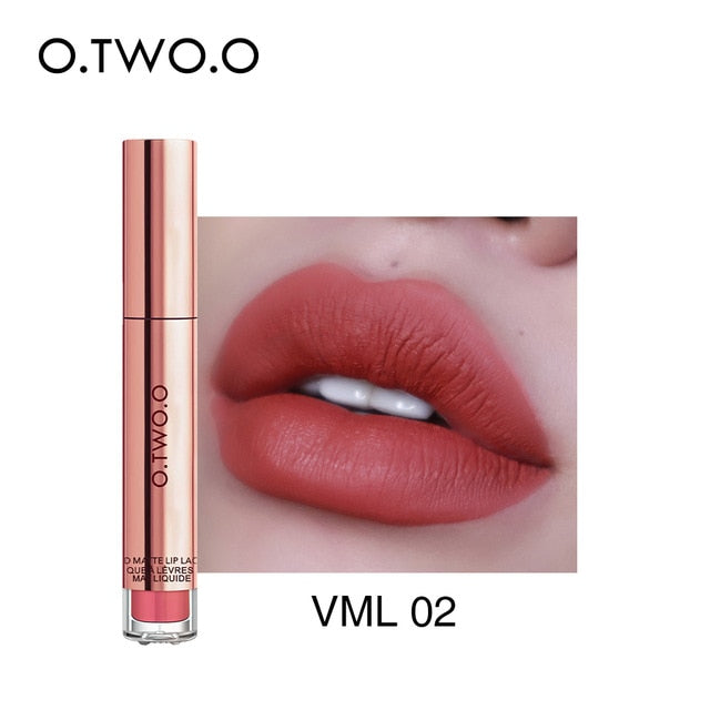 O.TWO.O 12colors Best Sale Hot Cosmetics Makeup Lip Gloss Long Lasting Waterproof Easy to Wear Matte Lipstick