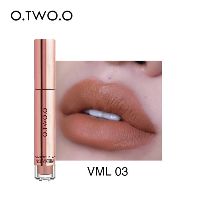 O.TWO.O 12colors Best Sale Hot Cosmetics Makeup Lip Gloss Long Lasting Waterproof Easy to Wear Matte Lipstick