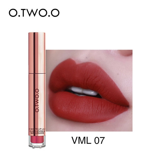 O.TWO.O 12colors Best Sale Hot Cosmetics Makeup Lip Gloss Long Lasting Waterproof Easy to Wear Matte Lipstick