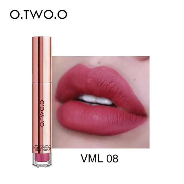 O.TWO.O 12colors Best Sale Hot Cosmetics Makeup Lip Gloss Long Lasting Waterproof Easy to Wear Matte Lipstick