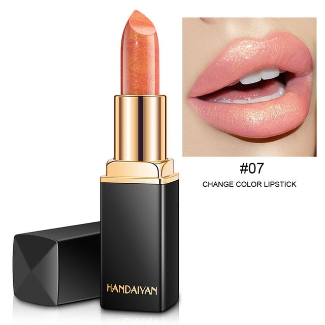 Brand Professional Lips Makeup Waterproof Shimmer Long Lasting Pigment Nude Pink Mermaid Shimmer Lipstick Luxury Makeup Cosmetic