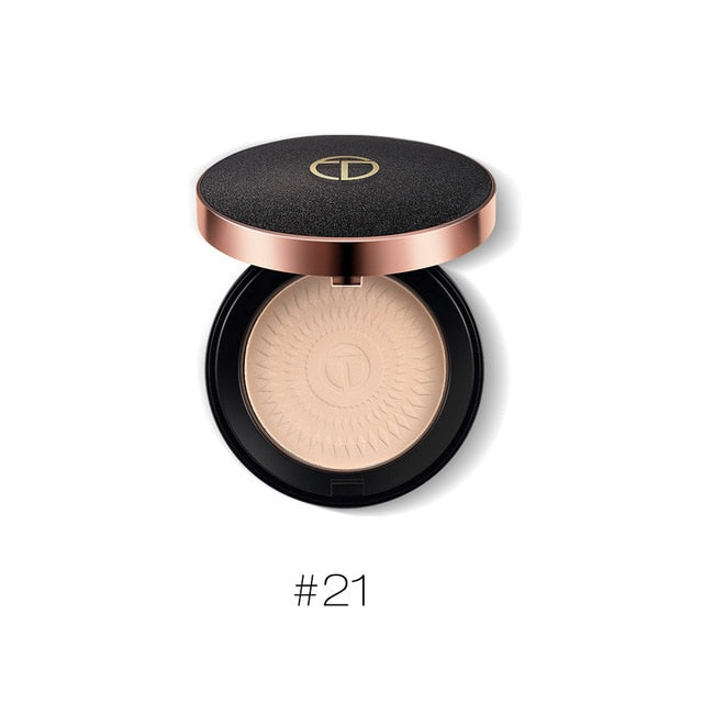 O.TWO.O Natural Face Powder Mineral Foundations Oil-control Brighten Concealer Whitening Make Up Pressed Powder With Puff