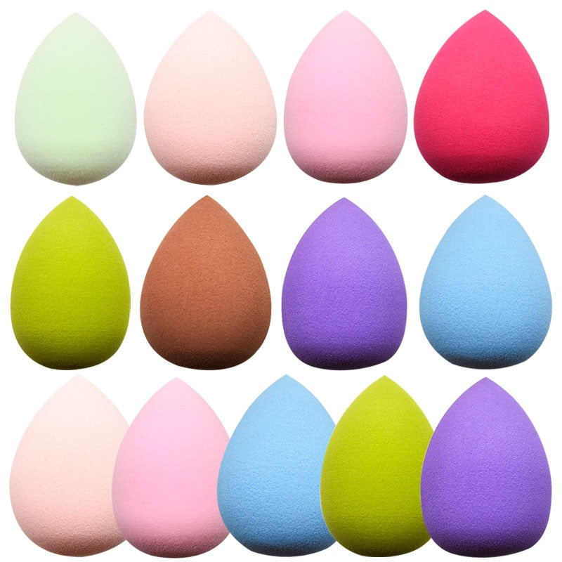 Water Drop Shape Makeup Puff Multiple Colors Cosmetic Smooth Powder Beauty Basic Products Sponge Clean Makeup Tool MZS1004