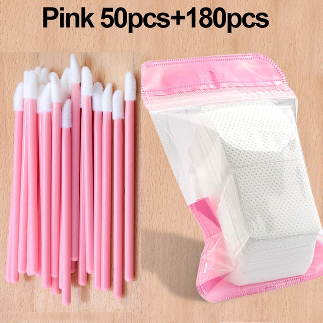 180pcs Lint-Free Paper Cotton Wipes Eyelash Glue Remover wipe the mouth of the glue bottle prevent clogging glue Cleaner Pads