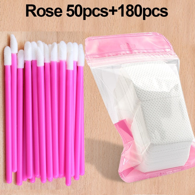 180pcs Lint-Free Paper Cotton Wipes Eyelash Glue Remover wipe the mouth of the glue bottle prevent clogging glue Cleaner Pads