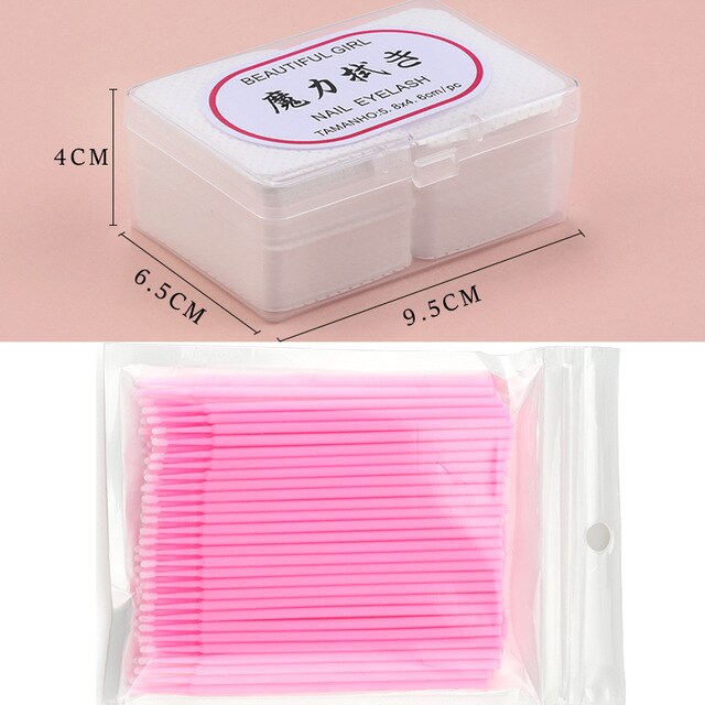 180pcs Lint-Free Paper Cotton Wipes Eyelash Glue Remover wipe the mouth of the glue bottle prevent clogging glue Cleaner Pads