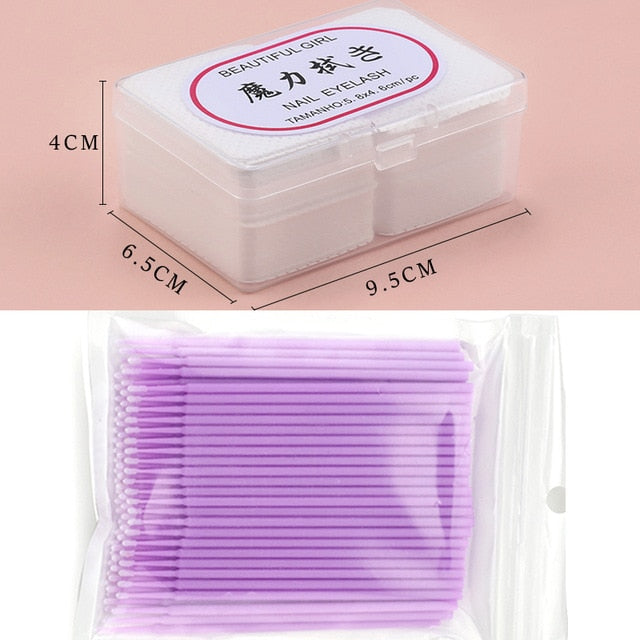 180pcs Lint-Free Paper Cotton Wipes Eyelash Glue Remover wipe the mouth of the glue bottle prevent clogging glue Cleaner Pads