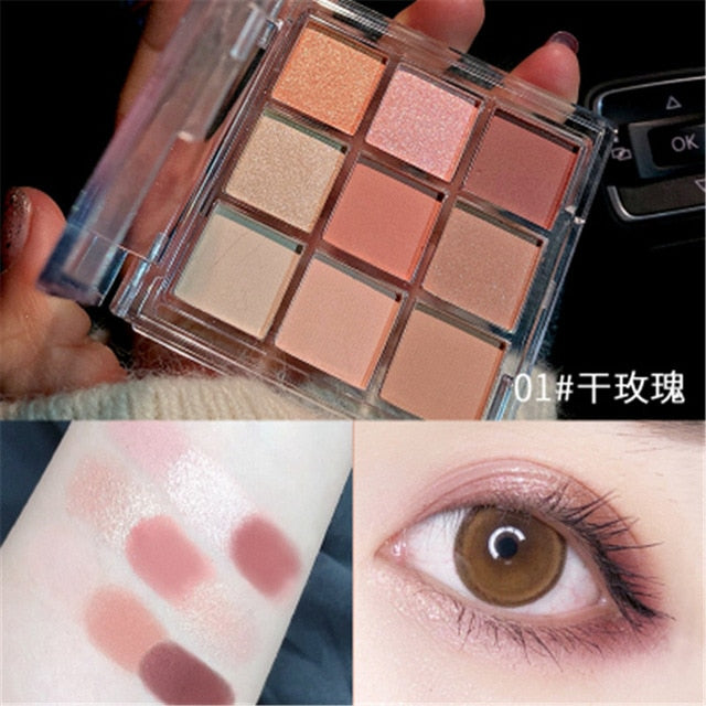 New Arrival Charming Eyeshadow Palette 9 Color Make up Palette Matte Shimmer Pigmented Eye Shadow Powder Beauty Miss Lara