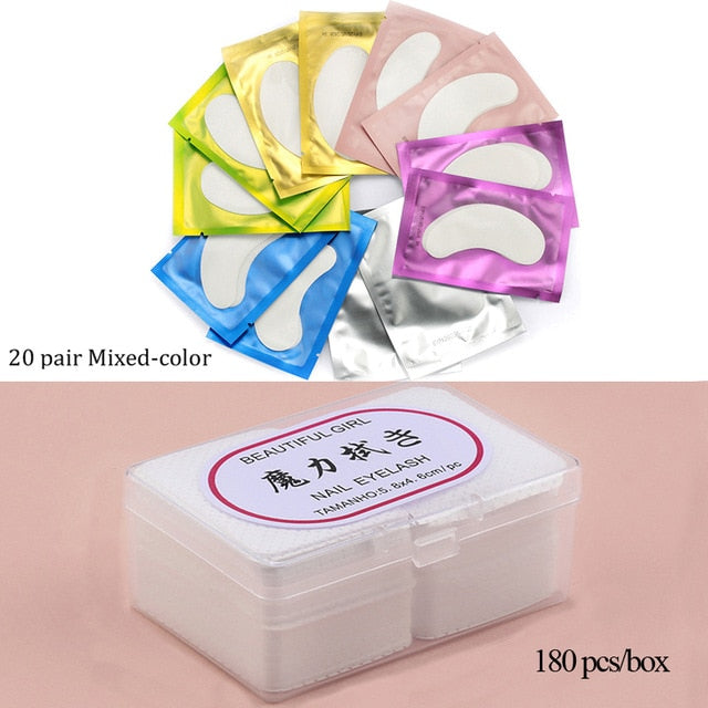 180pcs Lint-Free Paper Cotton Wipes Eyelash Glue Remover wipe the mouth of the glue bottle prevent clogging glue Cleaner Pads