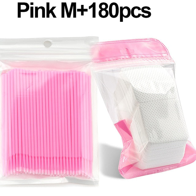 180pcs Lint-Free Paper Cotton Wipes Eyelash Glue Remover wipe the mouth of the glue bottle prevent clogging glue Cleaner Pads