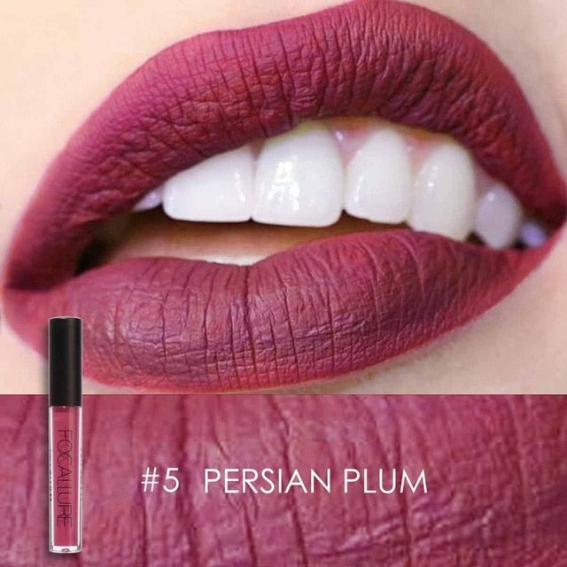 FOCALLURE Matte Lipgloss Sexy Liquid Lipstick Matte Long Lasting Waterproof Cosmetic Beauty Keep 24 Hours Makeup lipgloss