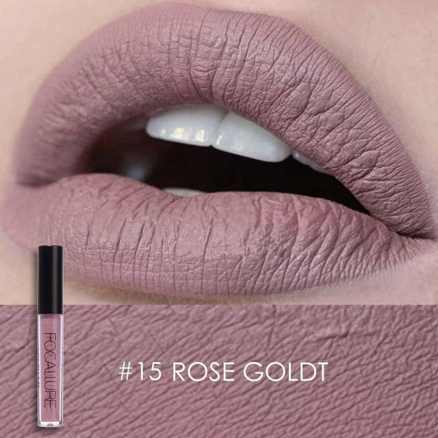 FOCALLURE Matte Lipgloss Sexy Liquid Lipstick Matte Long Lasting Waterproof Cosmetic Beauty Keep 24 Hours Makeup lipgloss