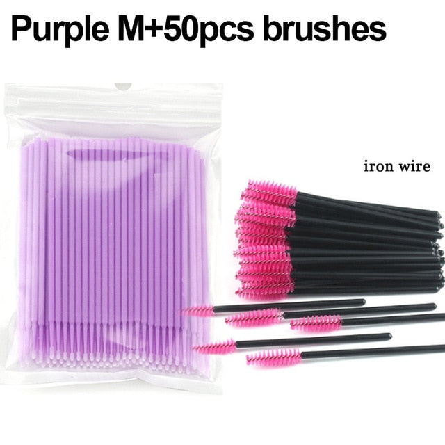 Eyelash Extension Disposable Eyebrow brush Mascara Wand Applicator Spoolers Eye Lashes Cosmetic Brushes Set makeup tools