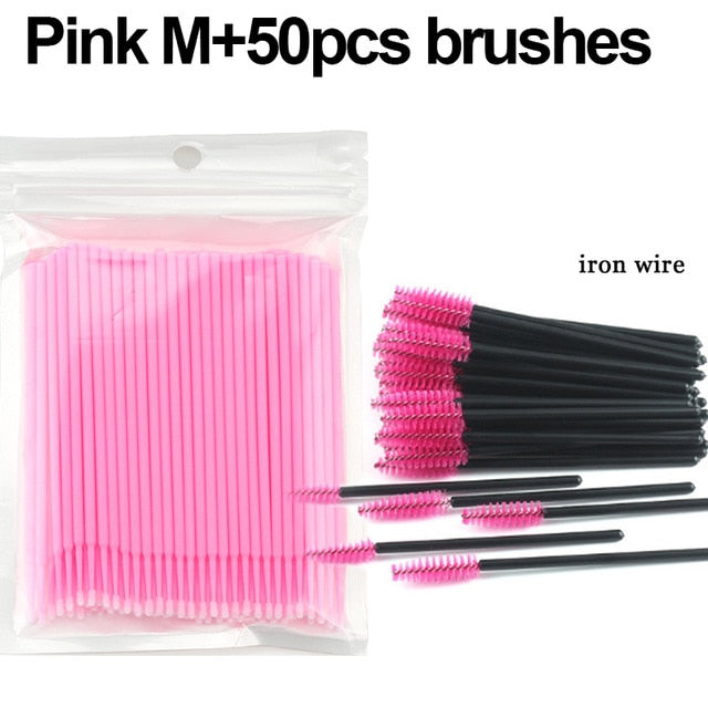 Eyelash Extension Disposable Eyebrow brush Mascara Wand Applicator Spoolers Eye Lashes Cosmetic Brushes Set makeup tools