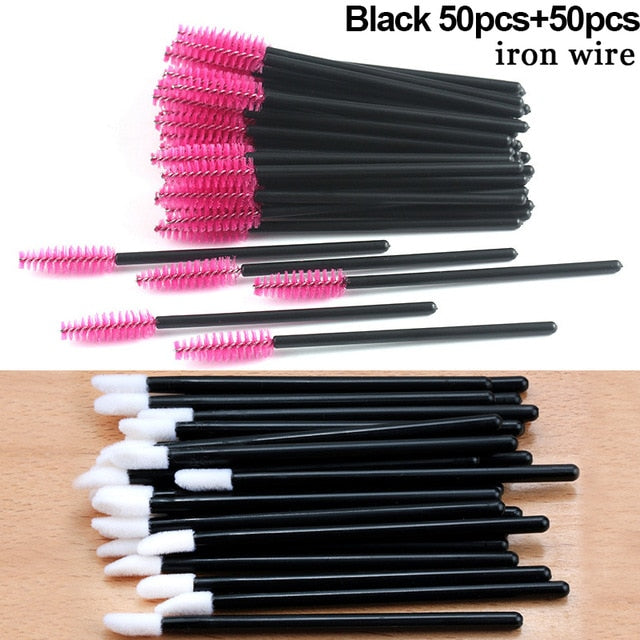 Eyelash Extension Disposable Eyebrow brush Mascara Wand Applicator Spoolers Eye Lashes Cosmetic Brushes Set makeup tools