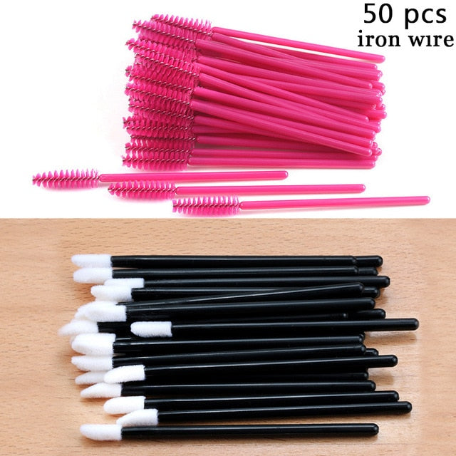 Eyelash Extension Disposable Eyebrow brush Mascara Wand Applicator Spoolers Eye Lashes Cosmetic Brushes Set makeup tools