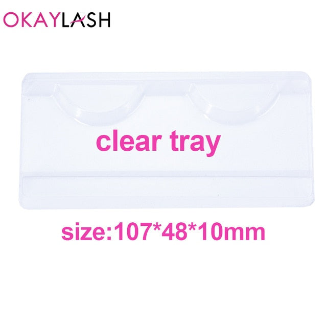 OKAYLASH Newes 50/100pcs Carton Paper Packing Box  for 25mm long EyeLash Wholesale Bulk Cheap Pretty Lashes Storage Packaging