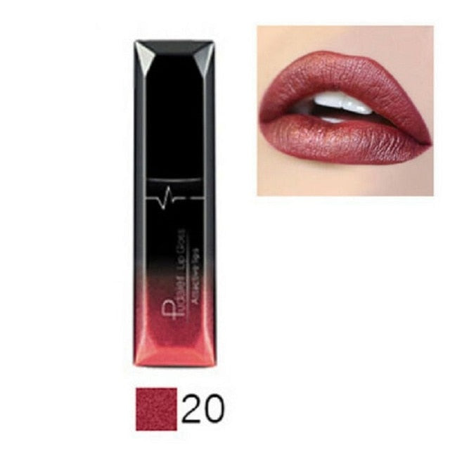 2019 Hot Waterproof Liquid Lip Gloss Metallic Matte Lipstick Cosmetic Sexy Batom Mate Lip Tint Makeup Lasting 24Hours Mate Levre