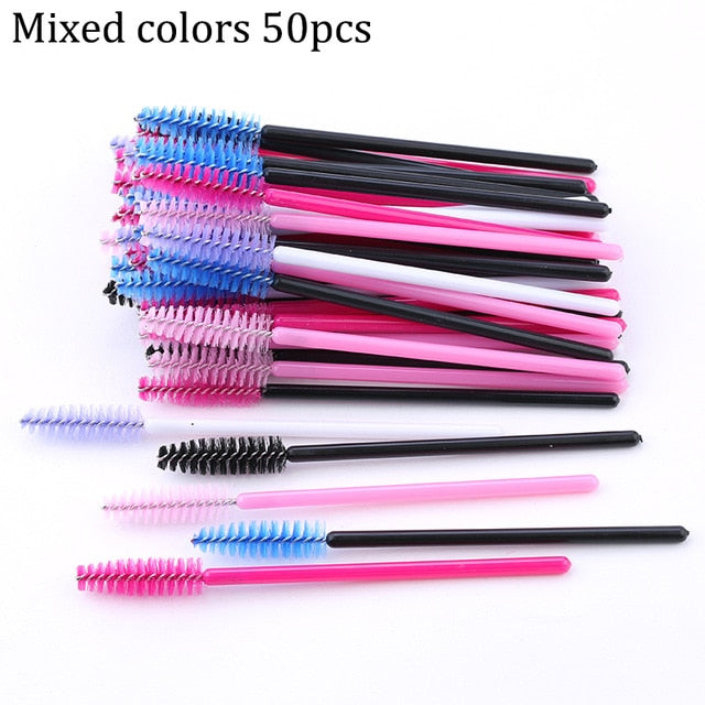 Eyelash Extension Disposable Eyebrow brush Mascara Wand Applicator Spoolers Eye Lashes Cosmetic Brushes Set makeup tools