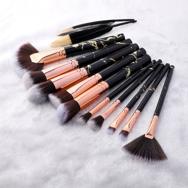 FLD 10/5Pcs Makeup Brushes Set Cosmetic Powder Eye Shadow Foundation Blush Blending Beauty Make Up of Brochas Maquillaje KIT