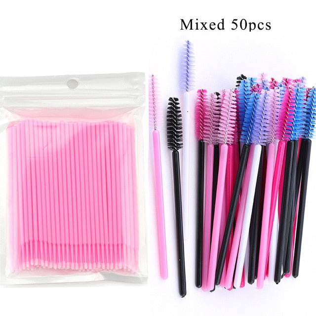 Eyelash Extension Disposable Eyebrow brush Mascara Wand Applicator Spoolers Eye Lashes Cosmetic Brushes Set makeup tools