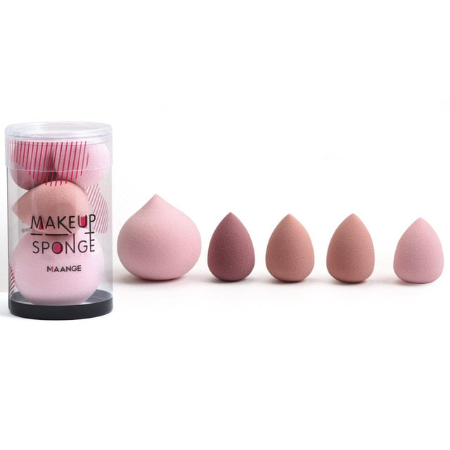 5Pcs Makeup Sponge Set Blender Makeup Tools Beauty Cosmetics Puff Face Foundation Blending for Liquid Cream and Powder New