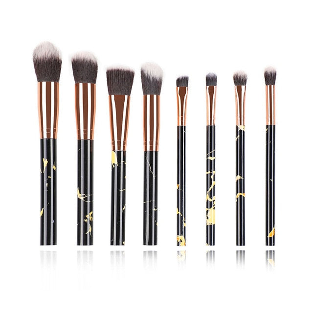 5/8/10/15pcs Marble Makeup Brushes Set Eye Shadow Foundation Powder Edge Control Brush Make Up Brush Maquiagem Cosmetic Beauty