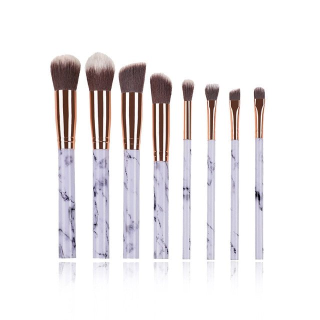 5/8/10/15pcs Marble Makeup Brushes Set Eye Shadow Foundation Powder Edge Control Brush Make Up Brush Maquiagem Cosmetic Beauty