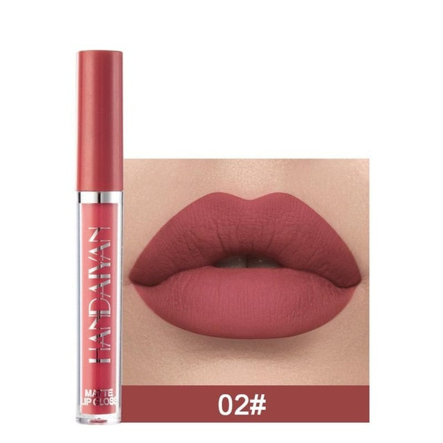 HANDAIYAN Lipstick nude 12 Colors Lipgloss Set Natural Moisturizer Waterproof matte makeup lip stick maquiagem Lips make up TSLM