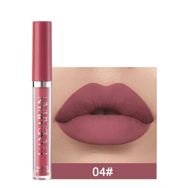 HANDAIYAN Lipstick nude 12 Colors Lipgloss Set Natural Moisturizer Waterproof matte makeup lip stick maquiagem Lips make up TSLM