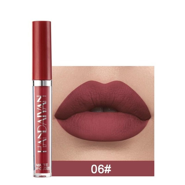 HANDAIYAN Lipstick nude 12 Colors Lipgloss Set Natural Moisturizer Waterproof matte makeup lip stick maquiagem Lips make up TSLM