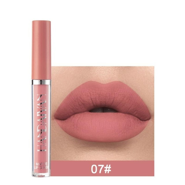 HANDAIYAN Lipstick nude 12 Colors Lipgloss Set Natural Moisturizer Waterproof matte makeup lip stick maquiagem Lips make up TSLM