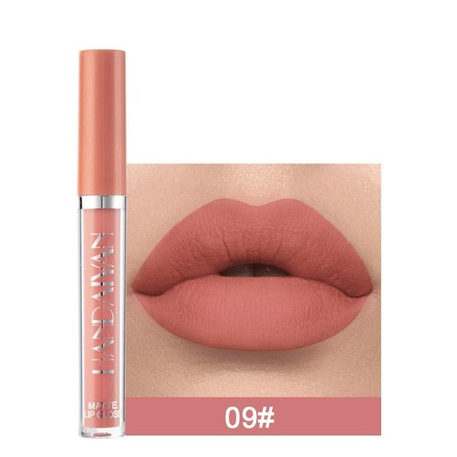 HANDAIYAN Lipstick nude 12 Colors Lipgloss Set Natural Moisturizer Waterproof matte makeup lip stick maquiagem Lips make up TSLM