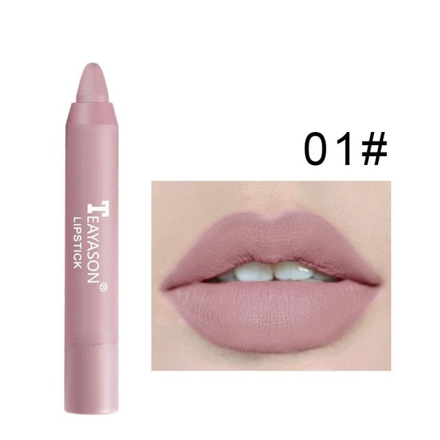 TEAYASON 12 Colors matte lipstick Lip Tint Lipstick Pen makeup waterproof maquillaje maquiagem Long lasting sexy make up TSLM1