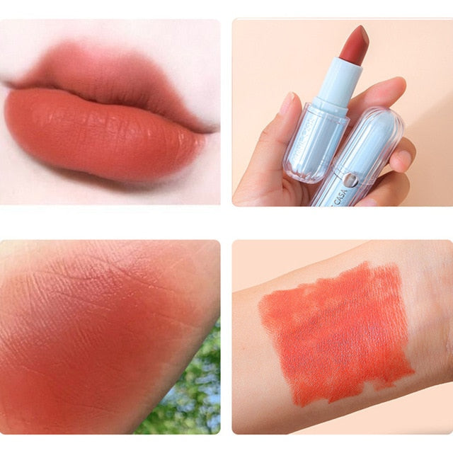 Exquisite Sexy Lipsticks Natural Matte Liquid Lipstick Waterproof Long Lasting Matte Lipstick Lip Gloss Cosmetics Makeup Tools