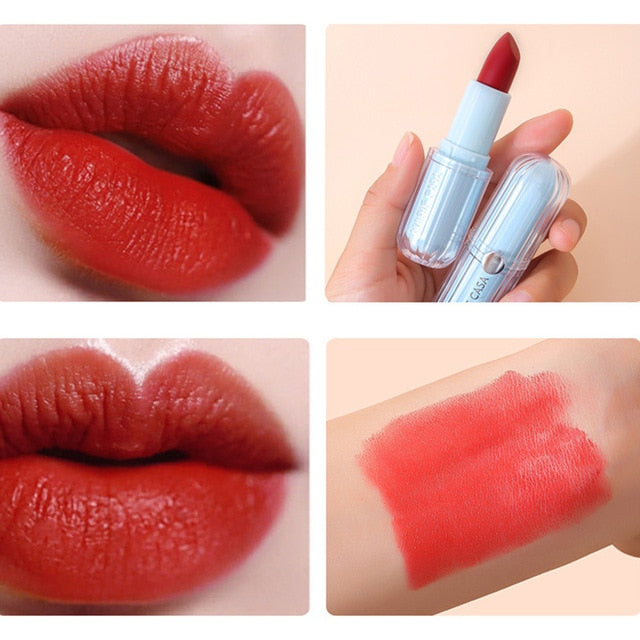 Exquisite Sexy Lipsticks Natural Matte Liquid Lipstick Waterproof Long Lasting Matte Lipstick Lip Gloss Cosmetics Makeup Tools