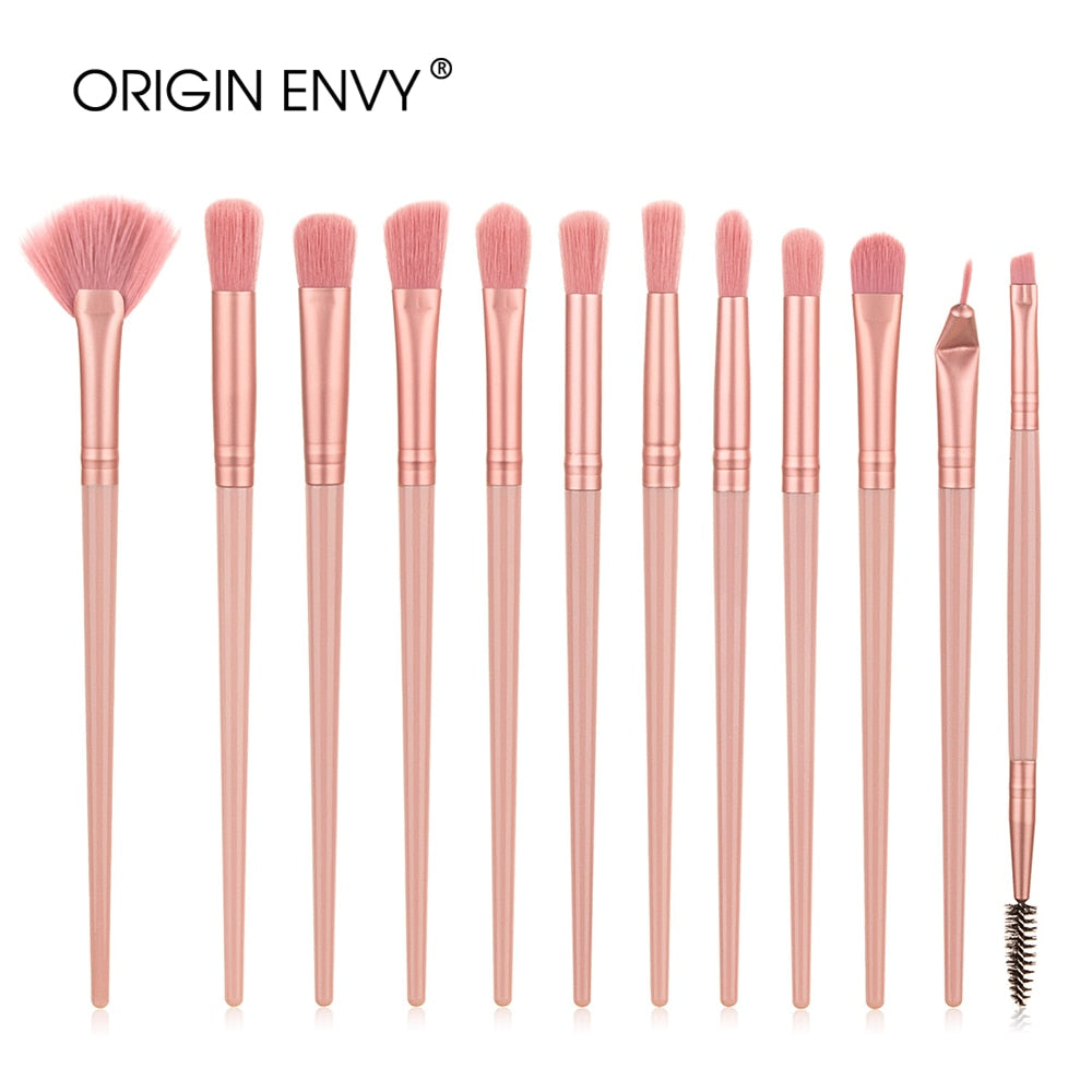 ORIGIN ENVY 12Pcs New Product Makeup Brush Set Eye Brush Makeup Small Fan-shaped Brush Multifunctional Beauty Tool