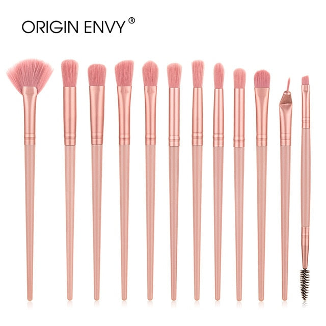 ORIGIN ENVY 12Pcs New Product Makeup Brush Set Eye Brush Makeup Small Fan-shaped Brush Multifunctional Beauty Tool