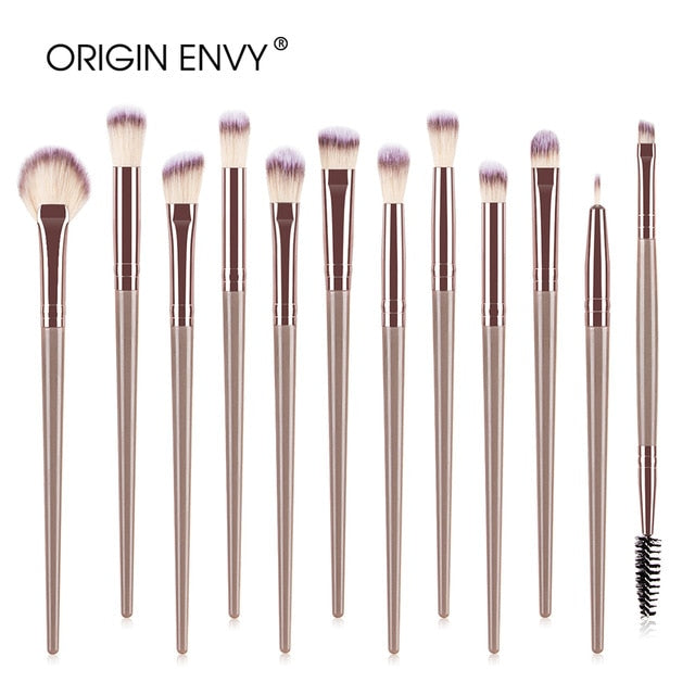 ORIGIN ENVY 12Pcs New Product Makeup Brush Set Eye Brush Makeup Small Fan-shaped Brush Multifunctional Beauty Tool