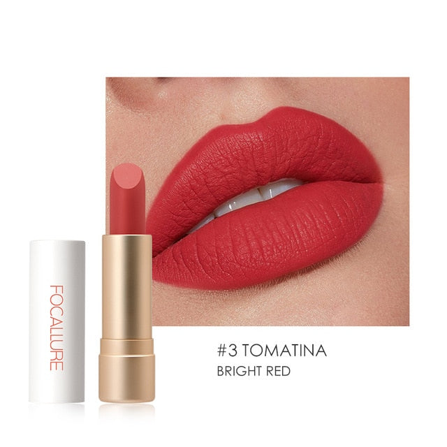 FOCALLURE Waterproof Matte Lipstick Nude Velvet Lip Batom Long-lasting Lip Stick Makeup