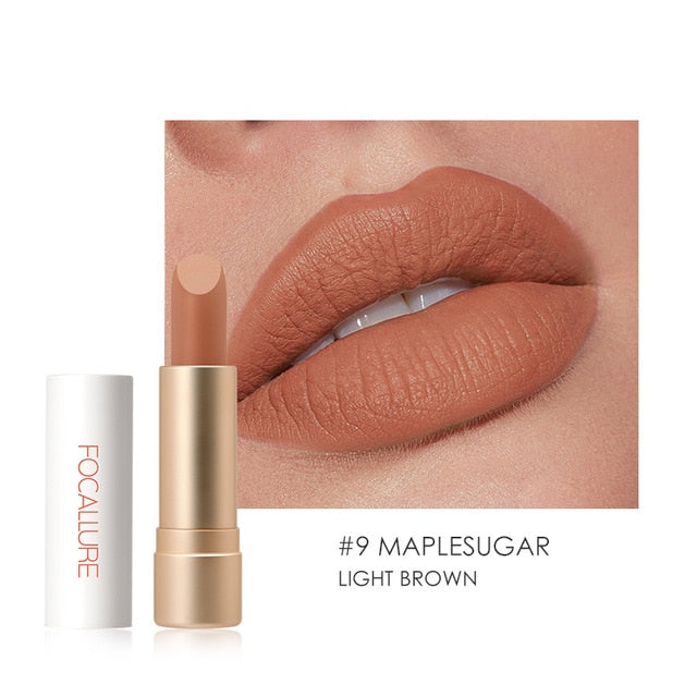 FOCALLURE Waterproof Matte Lipstick Nude Velvet Lip Batom Long-lasting Lip Stick Makeup