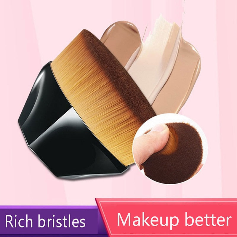 Fast Shipping Single Six Foundation Makeup Brush Flat Top Hexagon Face Blush Powder Makeup Brush For Cream Or -Powder Cosmetics