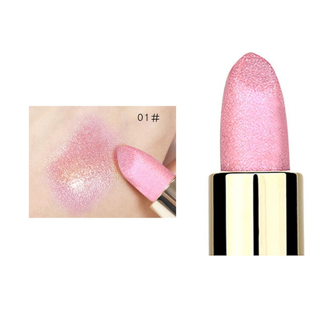 Multicolor Holographic Mermaid Glitter Lipstick Shiny Metallic Lipsticks Waterproof Long Lasting Gold Lip Stick Makeup Cosmetic